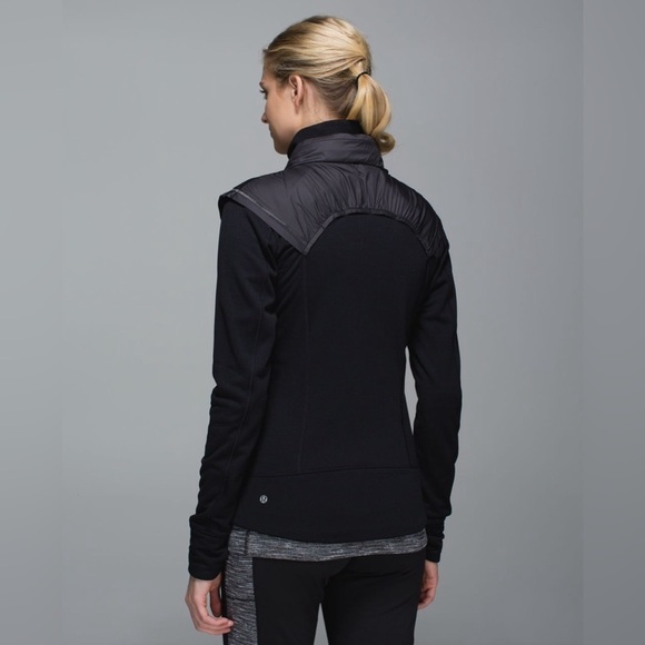 🆕 LULULEMON ATHLETICA Jacket Snug Sprinter Heathered Slate grey black zip up 6 - Picture 2 of 16